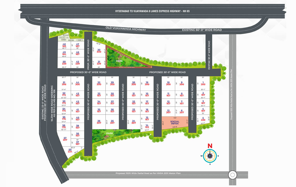 Batasingaram plots, HMDA approved plots Batasingaram, Vijayawada Highway plots